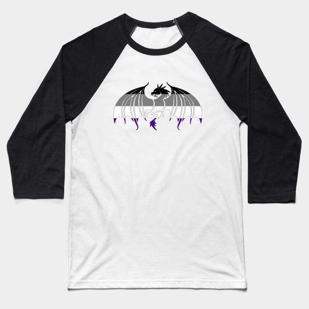 Asexual Pride Dragon Baseball T-Shirt by EmrysMartigan